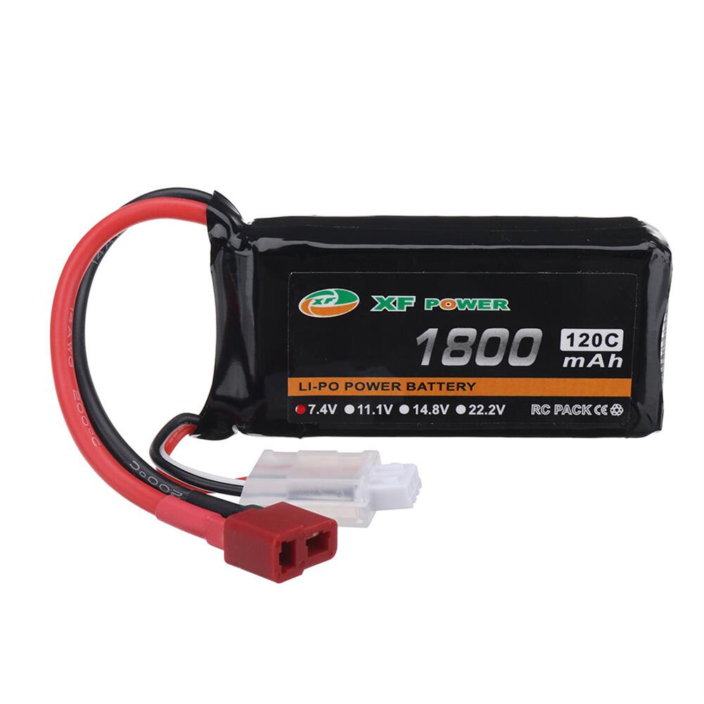 RC1978293 - XF POWER 7.4V 1800mAh 120C 2S LiPo Battery T Deans Plug for RC Drone