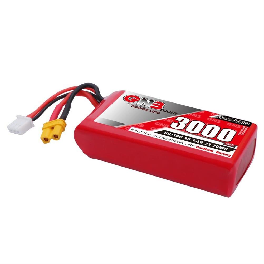 RC1987127 1 - Gaoneng GNB 7.4V 3000mAh 5C 2S LiPo Battery XT30 Plug for Jumper T16 T18 Transmitter RC FPV Helicopter Quad Radio