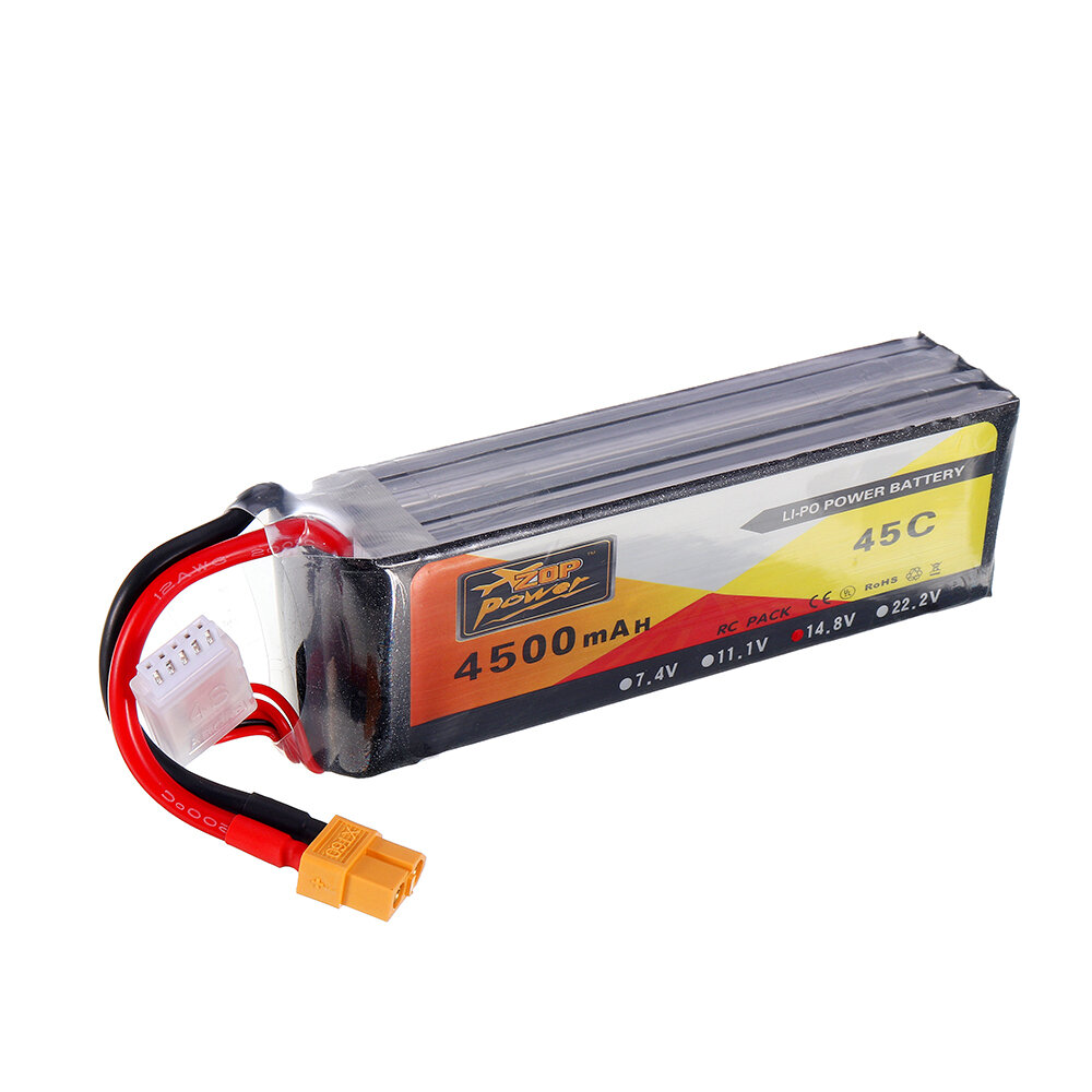 SKYBG1087251 - ZOP Power 14.8V 4500mAh 4S 45C Lipo Battery XT60 Plug