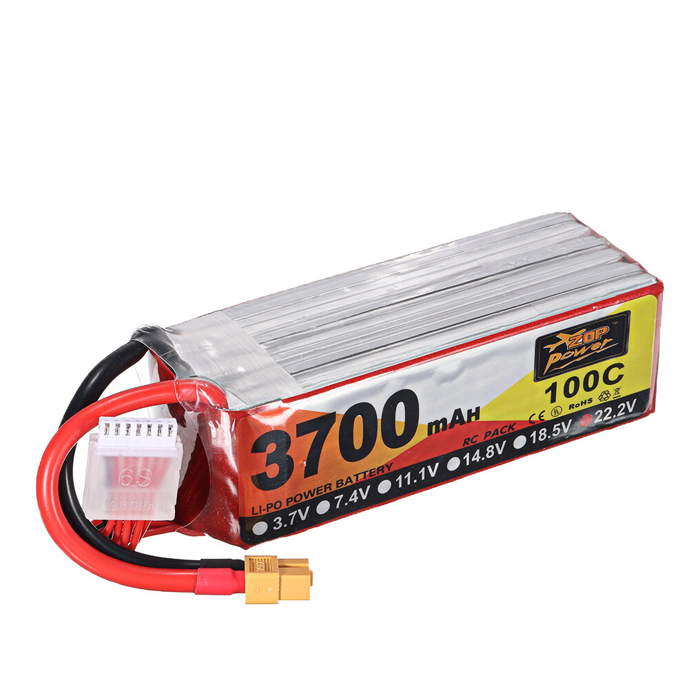 SKYBG1681131 - ZOP Power 22.2V 3700mAh 100C 6S Lipo Battery XT60 Plug for for FPV RC Drone