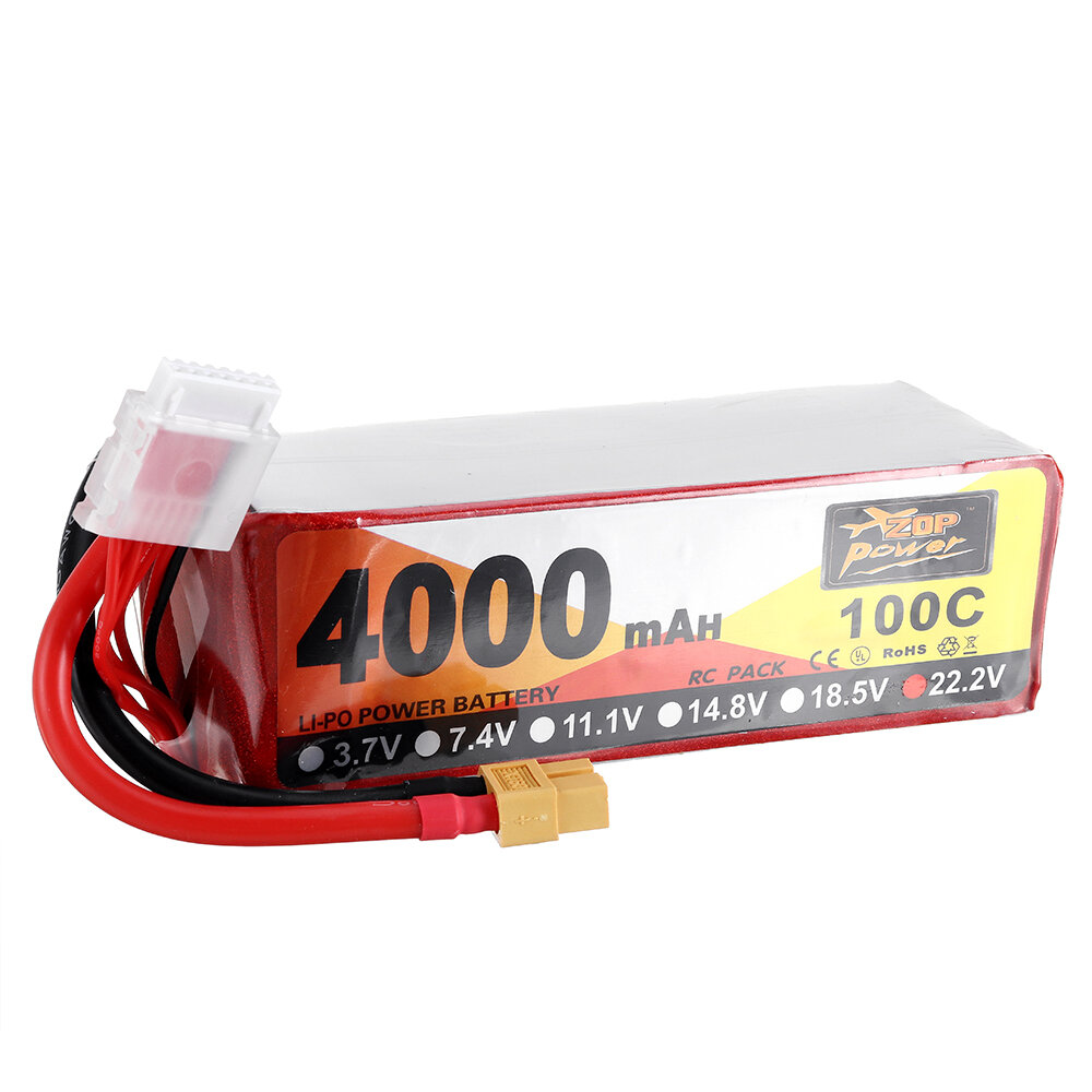 SKYBG1681480 - ZOP Power 22.2V 4000mAh 100C 6S Lipo Battery XT60 Plug for FPV RC Drone