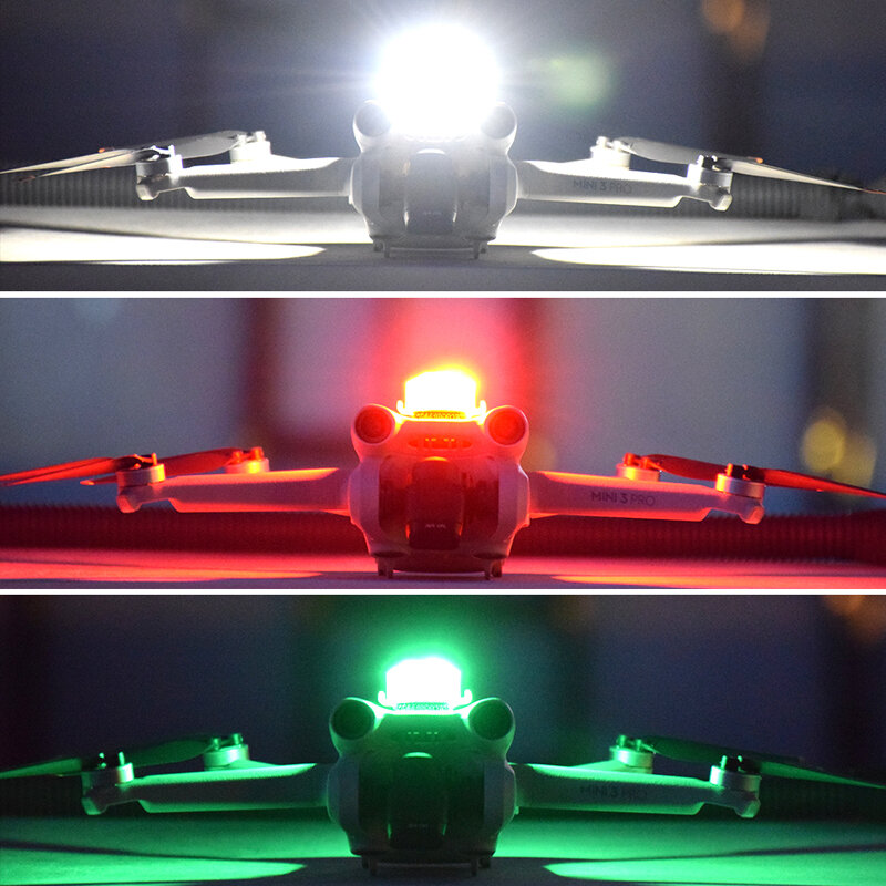 SKYBG1972113 - Night Flying LED Flash Light Warning Signal Lamp AntiCollision Strobe Blinker for DJI Mini 3 PRO / Mini 2 / AIR 2S / DJI AVATA / FIMI X8 SE / FIMI X8 MINI Drone