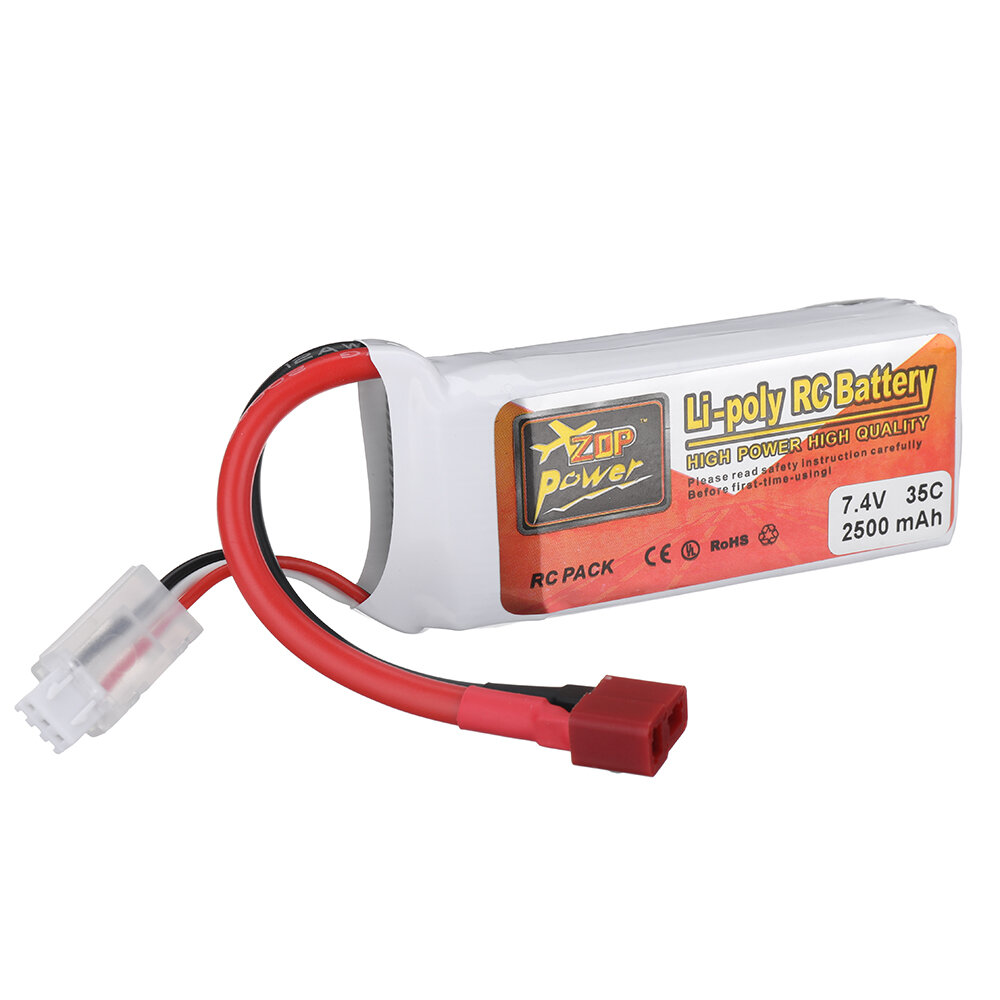 SKYBG1978405 - ZOP Power 7.4V 2500mAh 35C 2S LiPo Battery T Deans Plug for RC Drone