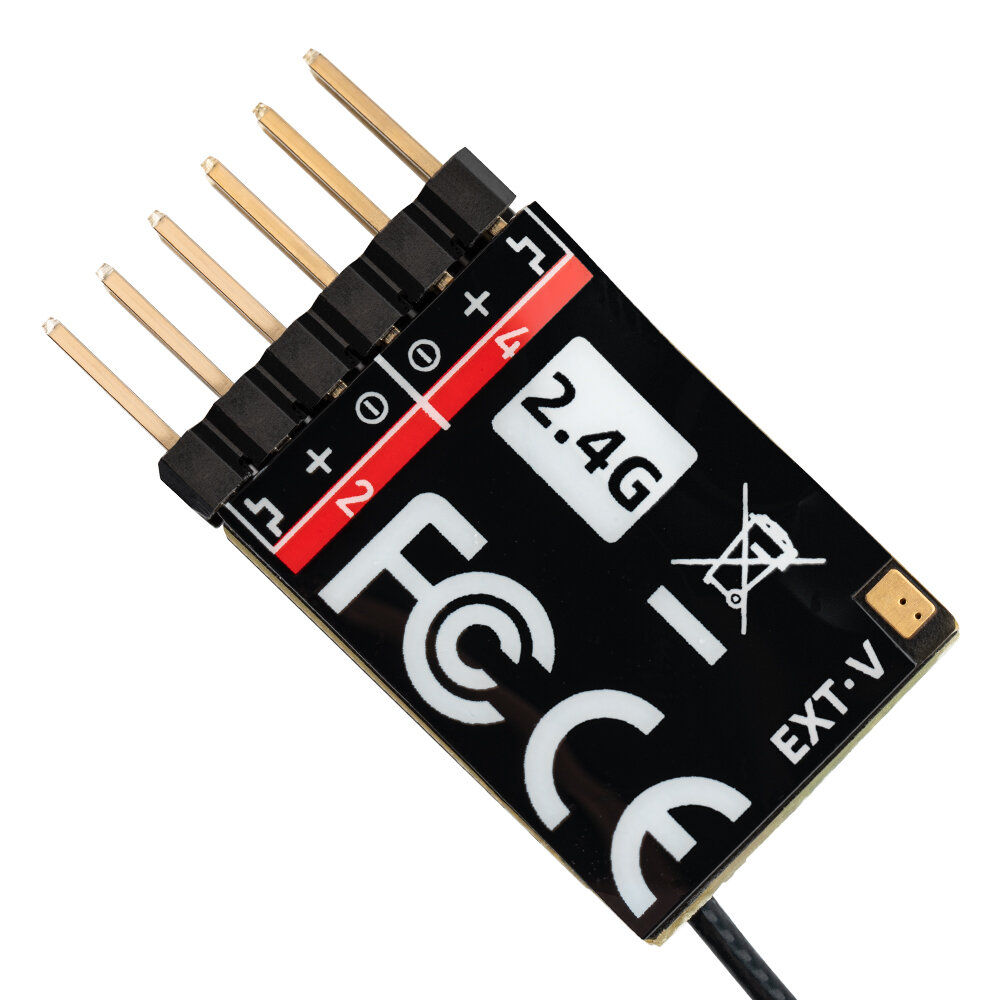 SKYBG1990773 - Radiomaster ER4 2.4GHz 4CH ExpressLRS ELRS RX PWM Receiver Support Voltage Telemetry for F3P RC Airplane Car Boat Tank