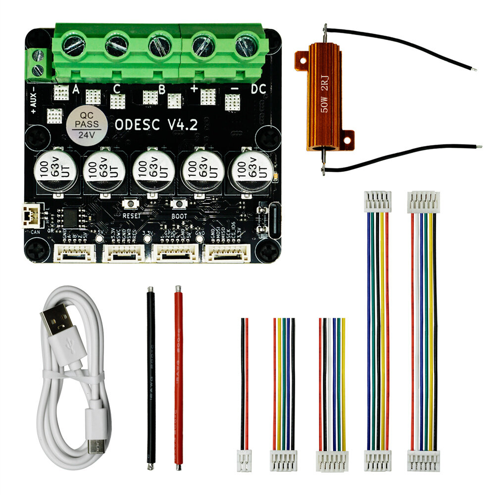 SKYBG1997571 - SEQURE ODESC V4.2 Single Drive High Current High Precision Brushless Servo Motor Controller Based On ODrive3.6 Upgrade, Software Configuration Compatible