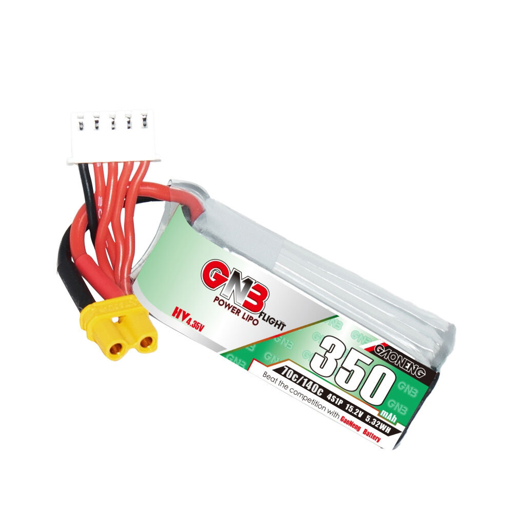 SKYBG2003365 - GAONENG GNB LiHV 15.2V 350mAh 70C 4S LiPo Battery XT30 Plug for 1.6 to 2.5 Inch Propeller RC FPV Racing Drone