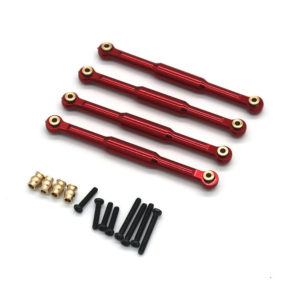 SKYBG2011534 - 4PCS Upgraded Metal Lower Linkage Rods for FMS FCX18 LC80 Land Cruiser 1/18 RC Cars Vehicles Models Spare Parts