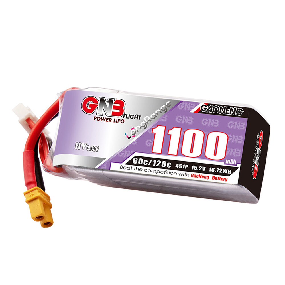 SKYBG2013767 - Gaoneng GNB 15.2V 1100mAh 60C 4S LiPo Battery XT30 / XT60 Plug for RC Drone