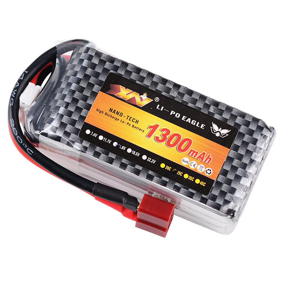 SKYBG2017795 - XW 1300mAh 14.8V 25C 4S LiPo Battery EL-2P/JST/T/XT30/XT60/Small Tamiya Plug for RC Drone