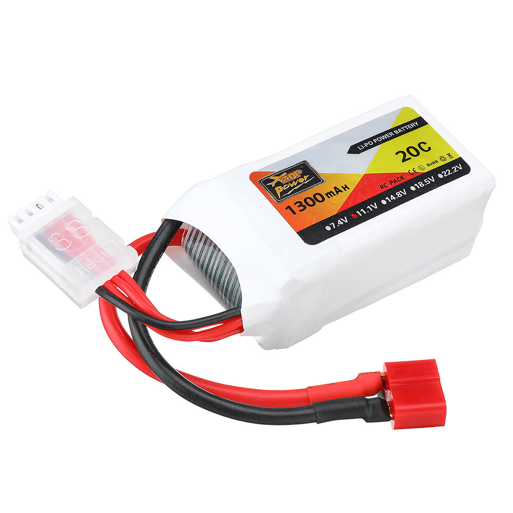 SKYBG990755 - ZOP Power 11.1V 1300MAH 20C 3S Lipo Battery T Plug for RC Car