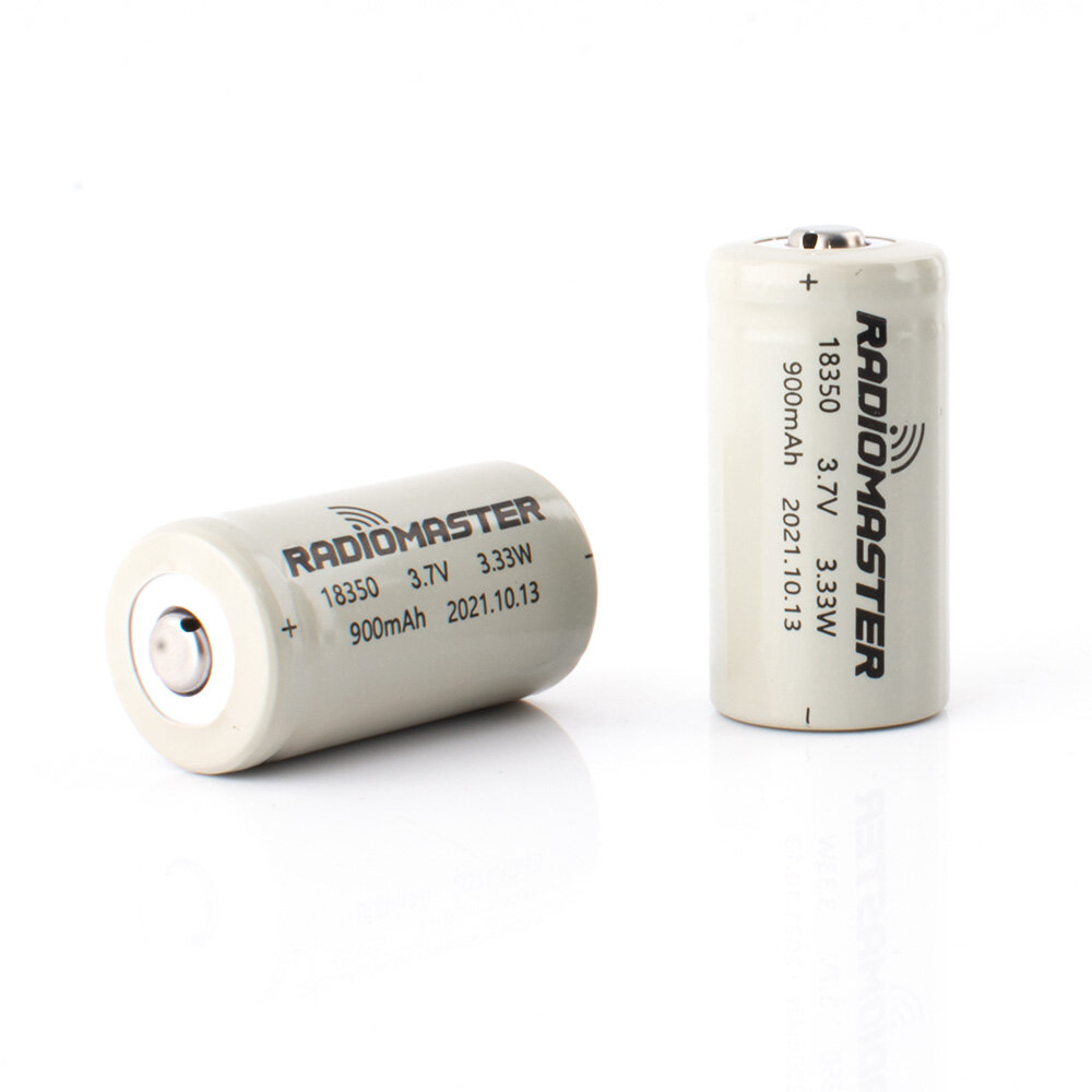 SKYBG1921379 - 2Pcs RadioMaster 3.7V 900mah 18350 Rechargeable Lithium Battery Pack for Zorro Radio Transmitter