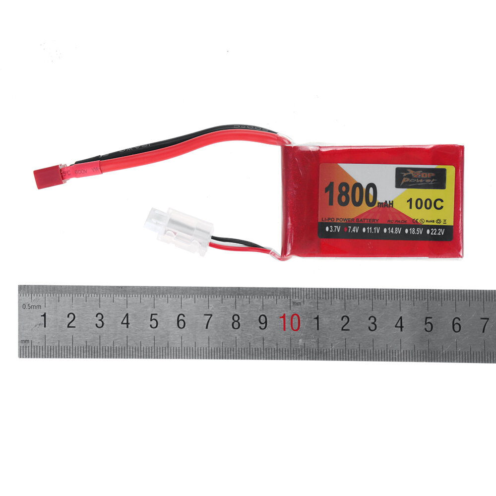 SKYBG1969340 - ZOP Power 7.4V 1800mAh 100C 2S LiPo Battery T Deans Plug for RC Car