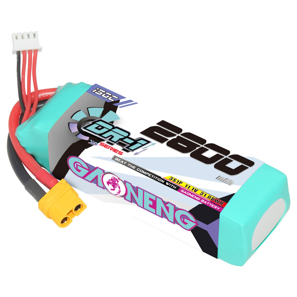 SKYBG1989110 - Gaoneng 11.1V 2800mAh 150C 3S Lipo Battery XT60 PLUG/T PLUG for 1/12 1/14 1/16 RC Cars