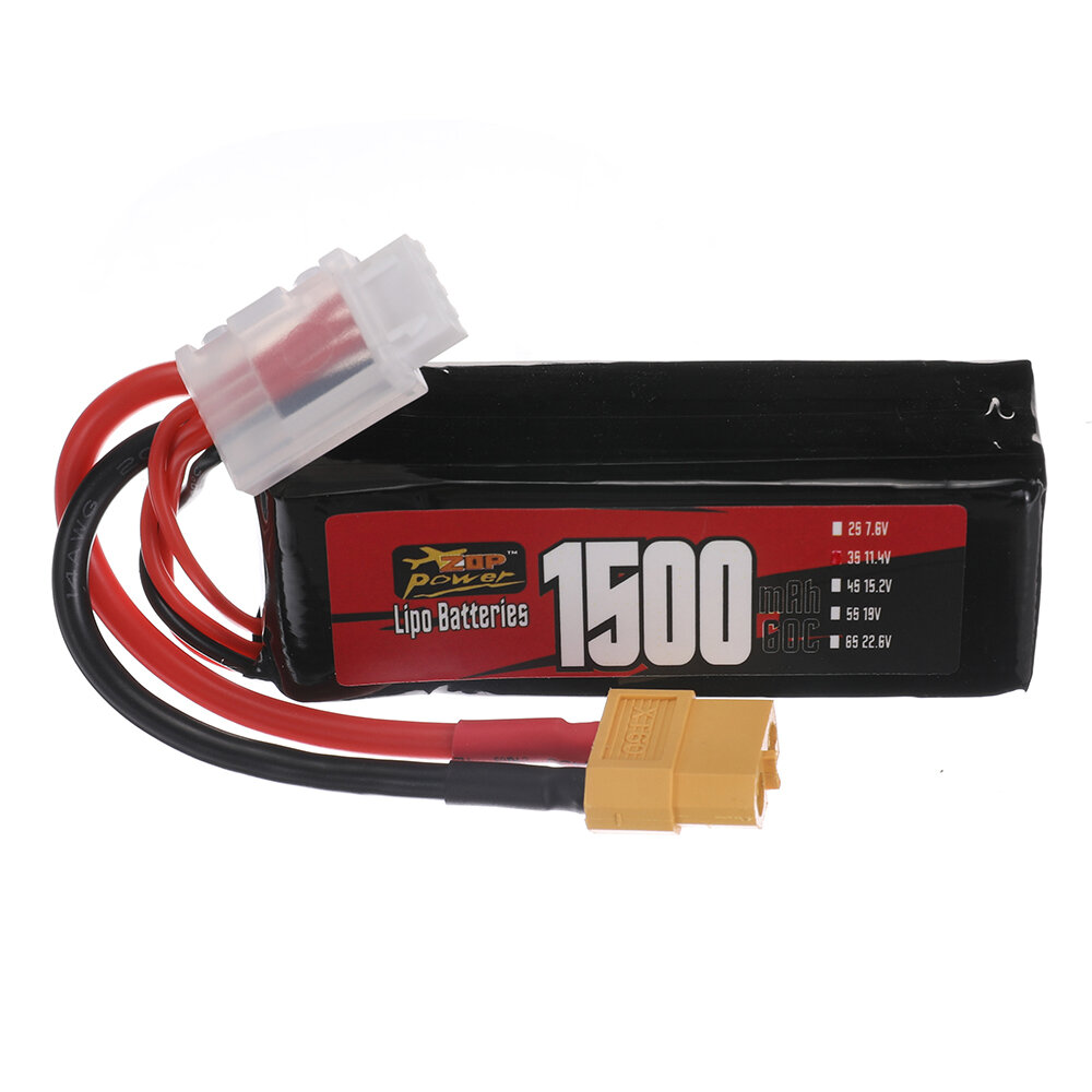 SKYBG1996275 - ZOP Power 3S 11.4V 1500mAh 60C 17.1Wh LiPo Battery XT60 Plug for RC Drone FPV Racing