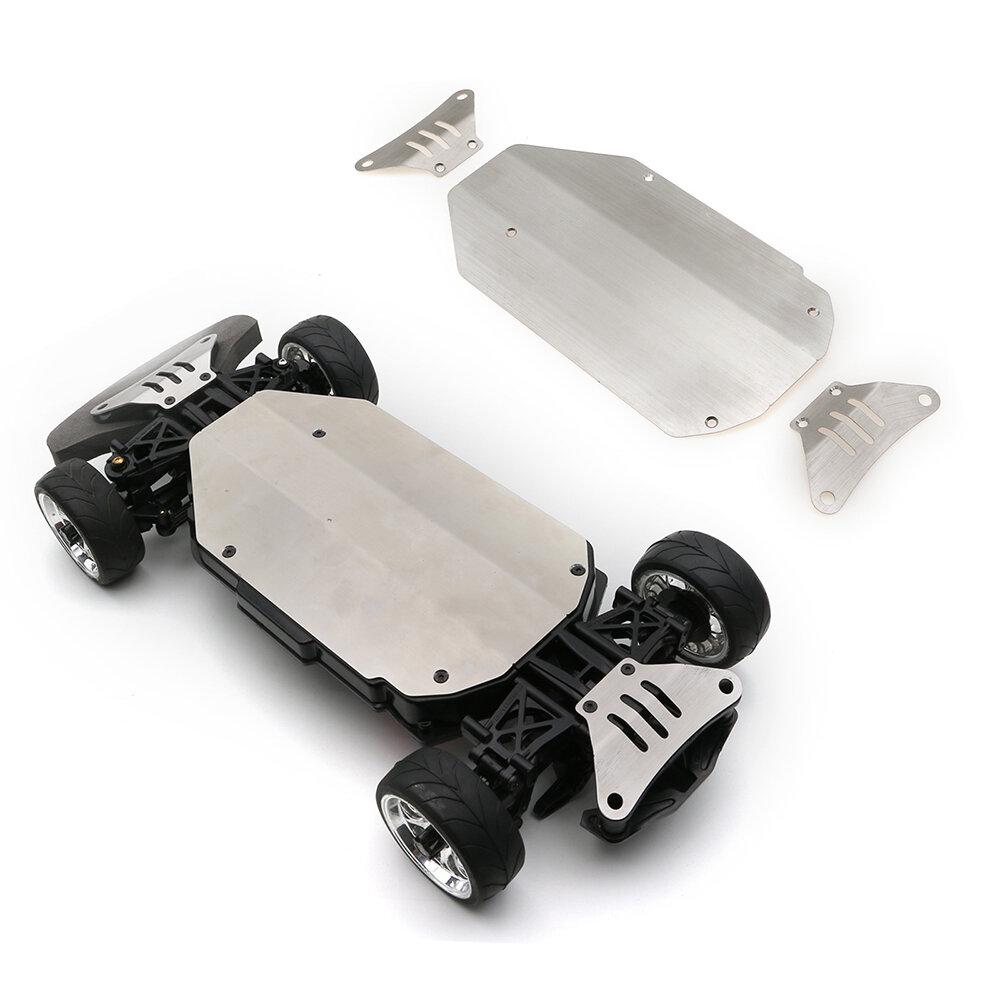 SKYBG2003683 - 304 Stainless Steel Chassis Front And Rear Guards Scratch-Resistant And Anti-Scratch Plates for 1/10 TAMIYA TT02 RC Car Parts