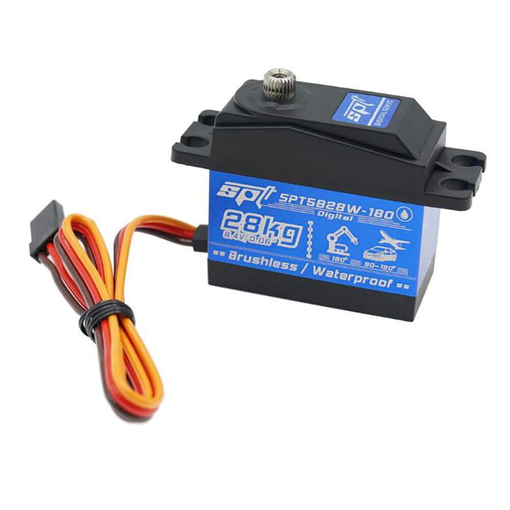 SKYBG2018280 - SPT5828W-180 Waterproof Brushless High-Speed Servo 28kg Torque Digital Servo for RC Cars and Robots