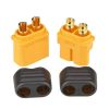 Amass XT60+ Plug Connector with Sheath Housing, 10 Pairs, Male & Female for RC Drone, Gold-Plated Copper, High-Temperature Resistant