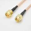 SMA Male to SMA Male Pigtail Adapter Extended Cable, 15cm, 50惟 Impedance, 2-Pack