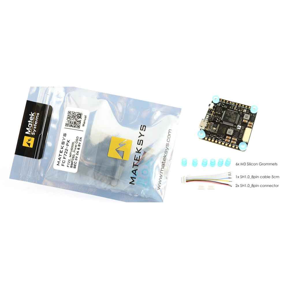 MATEK Systems F722-PX Flight Controller STM32F722, MPU6000, BMP280, Pixel OSD, 32M Flash, for RC Drone Airplane - Image 4
