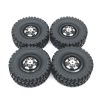 4PCS Upgraded Metal Rims Tires for MNRC MN82 TOYOTA Land Cruiser LC79 1/12 WPL 1/16 RC Cars