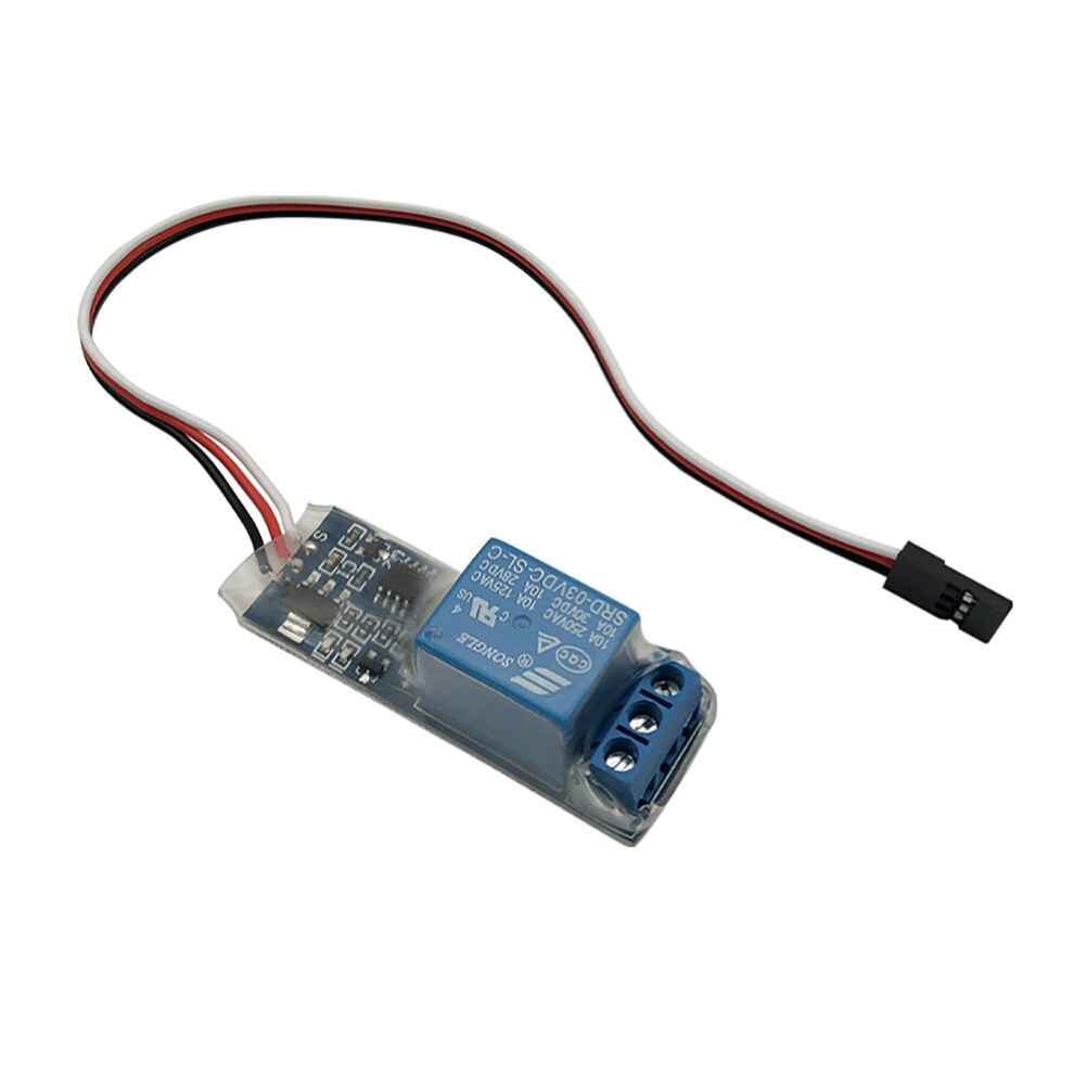 RJX Hobby RC PWM Electronic Relay Switch, Universal K1 Power On-Off Switch for Airplane DIY Model, 5-12V High Voltage, 300W