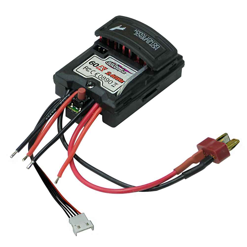 XLH Xinlehong Toys 9125 1/10 RC Car 60A Brushed ESC Speed Controller, 5-Wire, Compatible with Original Transmitter and Servo