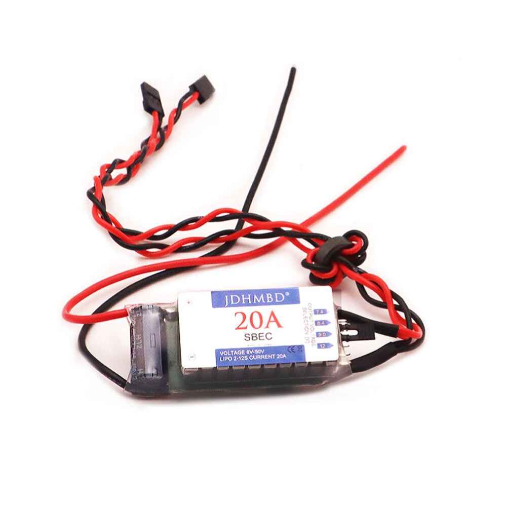 JDHMBD 20A High Current BEC Step-Down Module SBEC UBEC, Input 6-50V, Compatible with 12S RC Aircraft Helicopter - Image 5