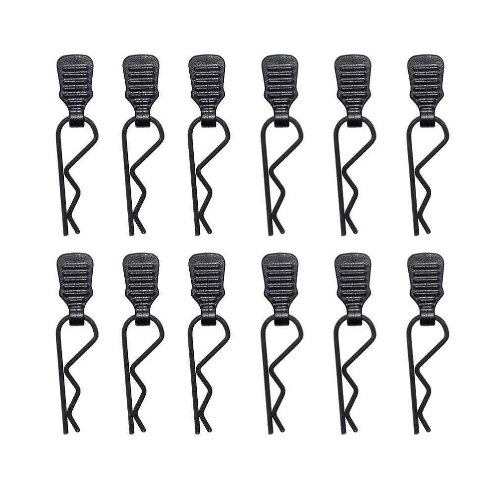 RC Car Body Shell Clips Buckle, Metal, Black & Silver, for 1/20 1/24 Models, Universal Accessories