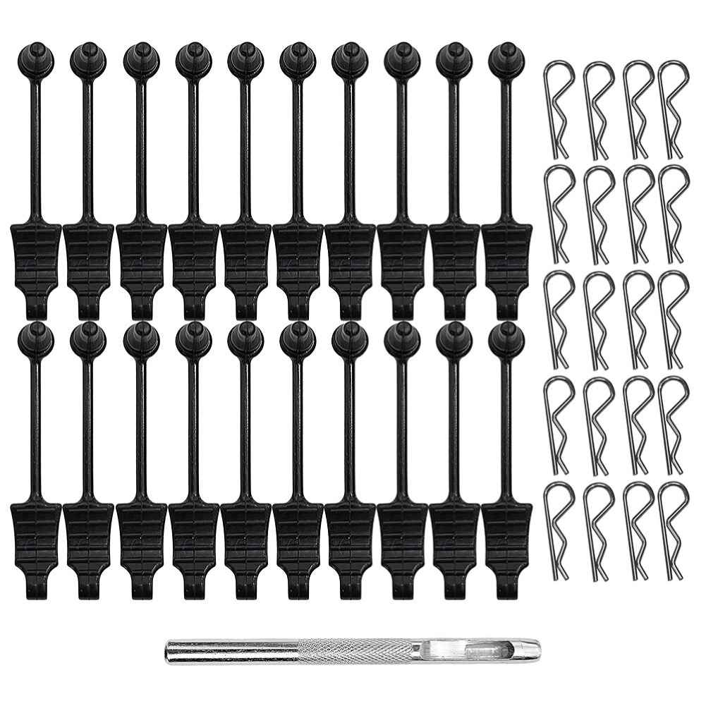 RC Car Body Clip Rubber Retainer Set, 20PCS, for 1/12 1/14 1/16 Models, Universal Spare Accessories