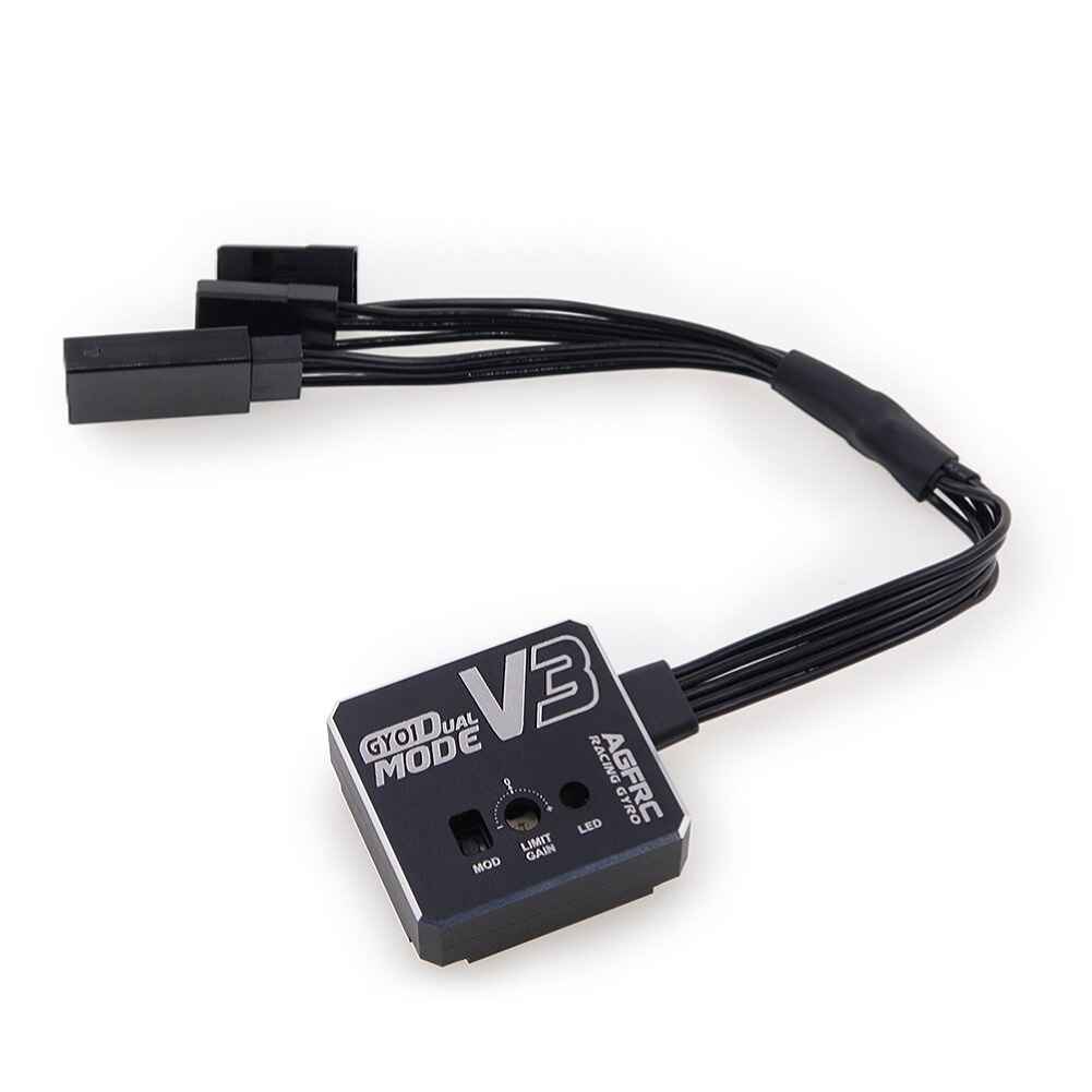 AGFRC GY01 V3 Adjustable Dual Gain Drift Gyro for RC Car and Boat, CNC Aluminum, Futaba SBUS2 Compatible