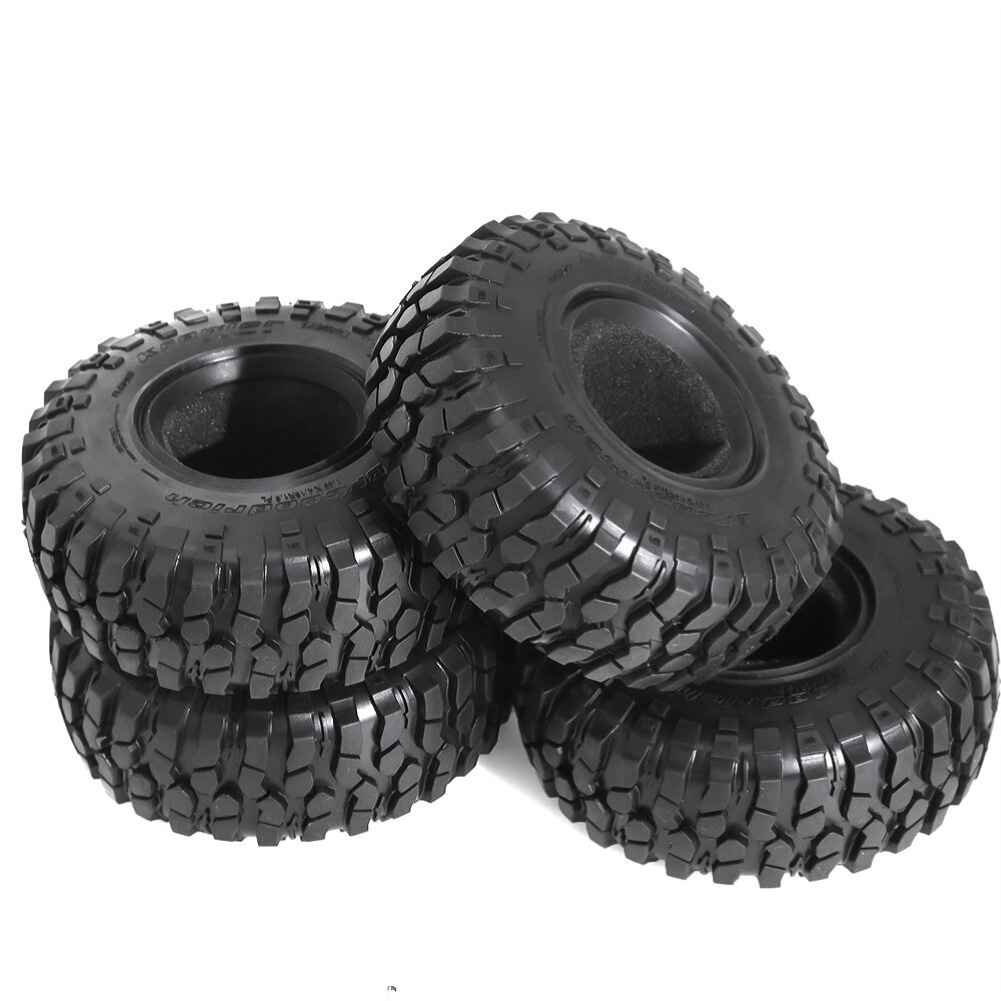 4PCS 1.9" Rubber Tyre Skin for 1/10 RC Rock Crawler Climbing Truck Models