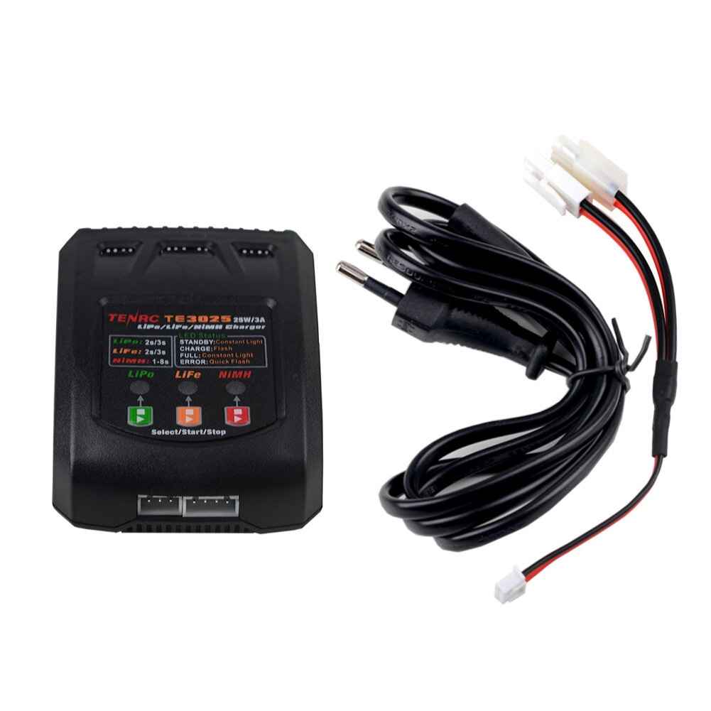 TENRC TE3025 25W/3A Battery Balance Charger for 2-3S Lipo and 1-8S NIMH Batteries - Image 4