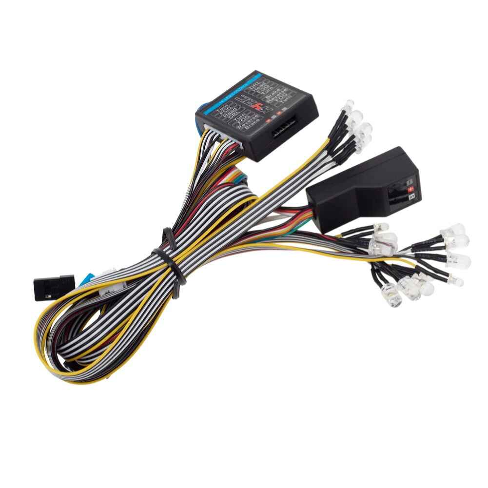 Analog Control Light Set for 1/10 & 1/8 Model Cars, 14 DIY LED Lights, Easy Installation, Multiple Modes