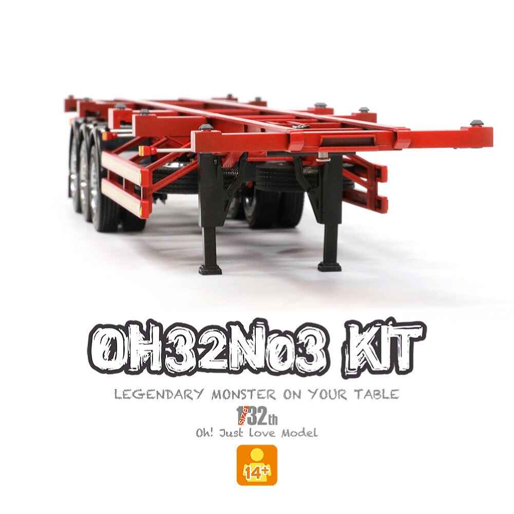 Orlandoo Hunter OH32N03 DIY Kit 1/32 RC Car Trailer Skeleton, Unassembled Mini Truck Model