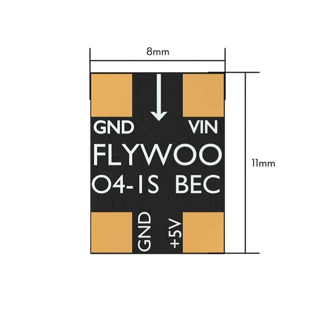 FLYWOO O4 1S 5V BEC Module for 1.6-2 Inch Micro RC FPV Racing Drones, Ultra-Light 0.4g, Compatible with DJI O4 System - Image 3