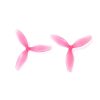 HQProp 2.4X1X3 Pink 3-Blade Propellers for RC FPV Racing Drone, 2.4 Inch, 1mm Shaft, Polycarbonate, 2 Pairs or 6 Pairs