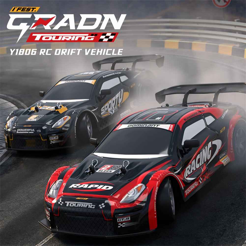 HW Y1806 RTR 1/16 2.4G 4WD Drift RC Car, High Speed Racer with LED Lights, Radio Control On-Road Racing Vehicle, Boys Gifts, Toys - Image 2