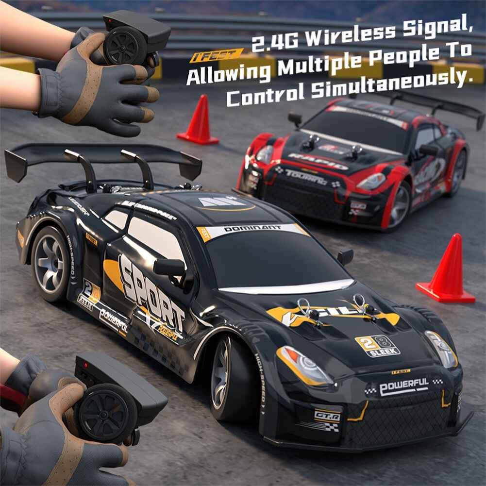 HW Y1806 RTR 1/16 2.4G 4WD Drift RC Car, High Speed Racer with LED Lights, Radio Control On-Road Racing Vehicle, Boys Gifts, Toys - Image 3
