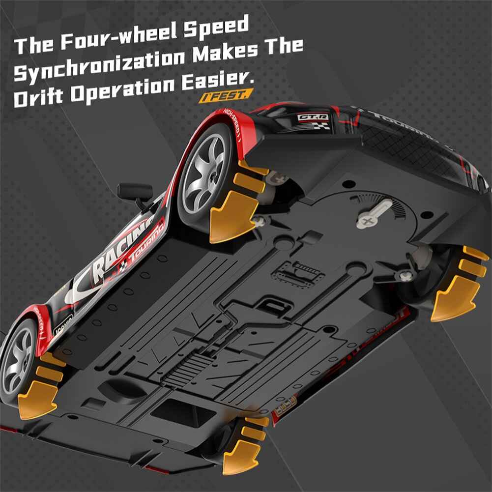 HW Y1806 RTR 1/16 2.4G 4WD Drift RC Car, High Speed Racer with LED Lights, Radio Control On-Road Racing Vehicle, Boys Gifts, Toys - Image 4