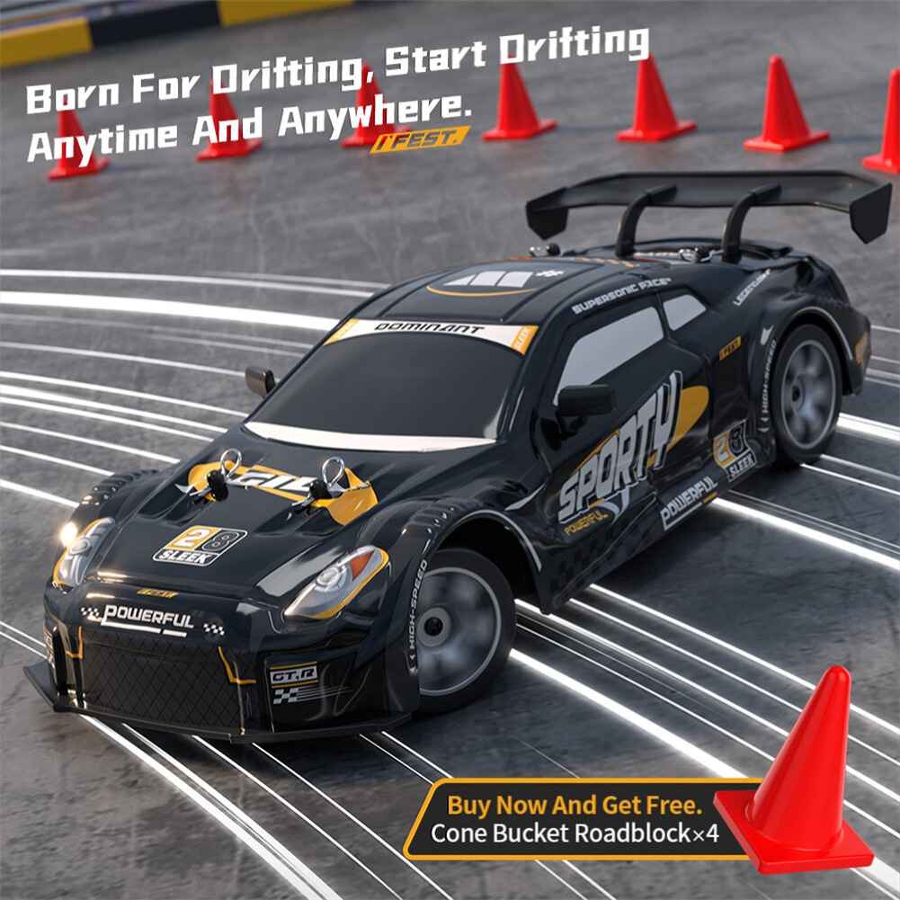 HW Y1806 RTR 1/16 2.4G 4WD Drift RC Car, High Speed Racer with LED Lights, Radio Control On-Road Racing Vehicle, Boys Gifts, Toys - Image 5