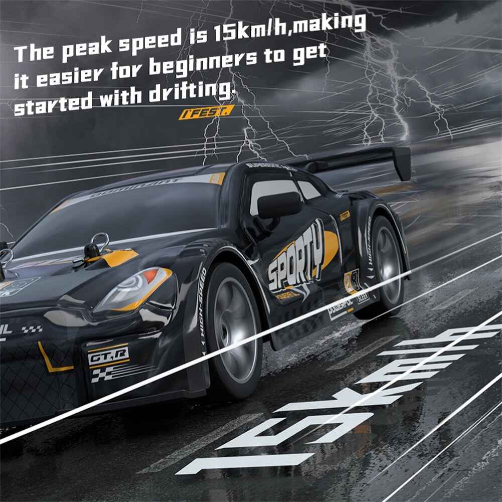 HW Y1806 RTR 1/16 2.4G 4WD Drift RC Car, High Speed Racer with LED Lights, Radio Control On-Road Racing Vehicle, Boys Gifts, Toys - Image 6